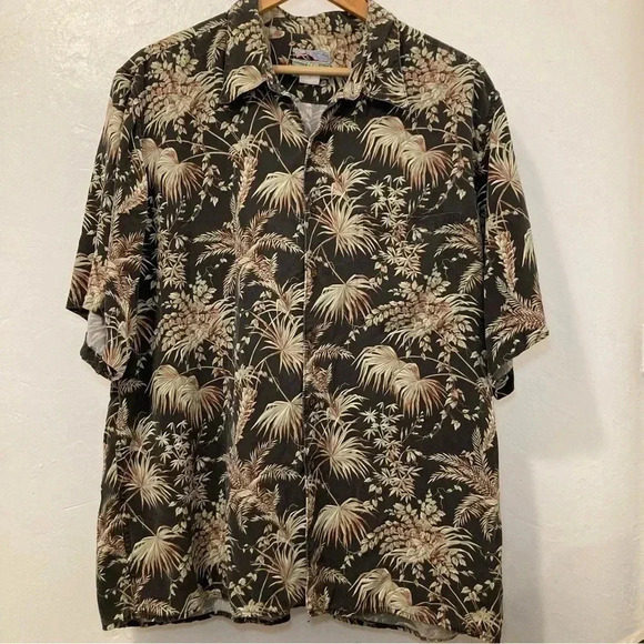 VINTAGE Reyn Spooner XL ‎ Palm Trees Aloha Button Up Shirt - Picture 1 of 5